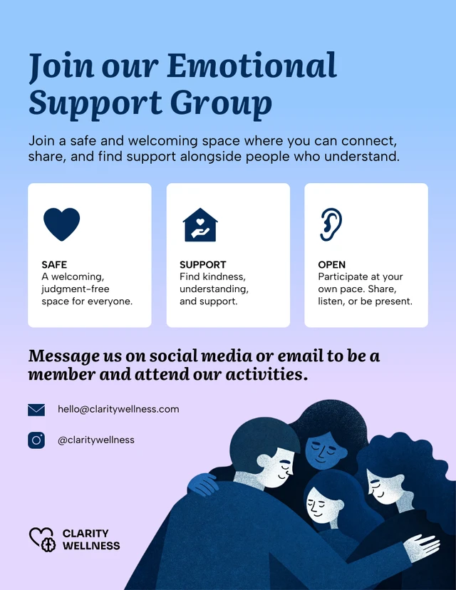 Support Group Flyer Template Support Group Flyer Template