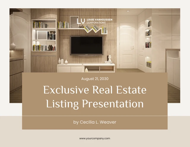 Cream and Brown Minimalist Real Estate Listing Presentation - page 1