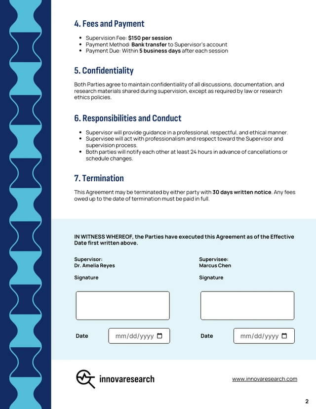 Supervision Contract Template - Página 2