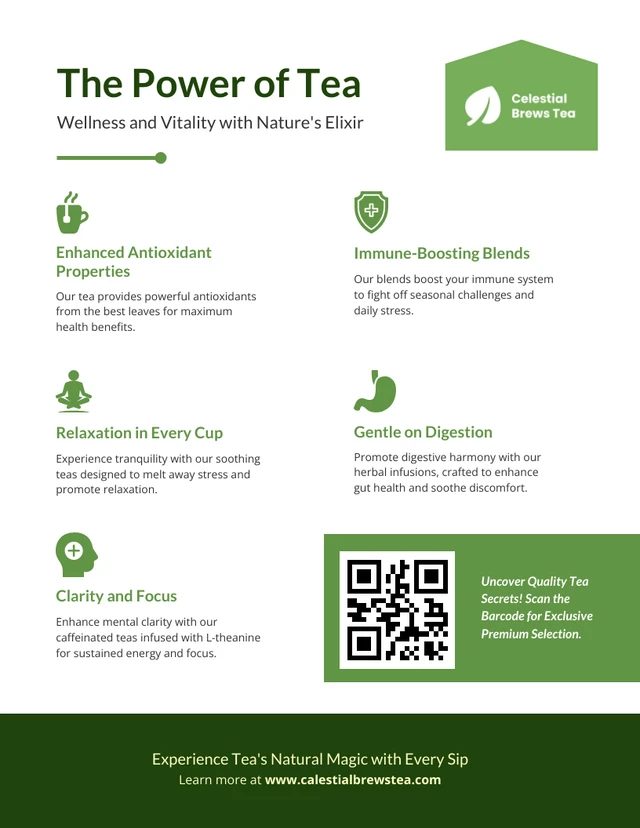 The Power of Tea Infographic Template