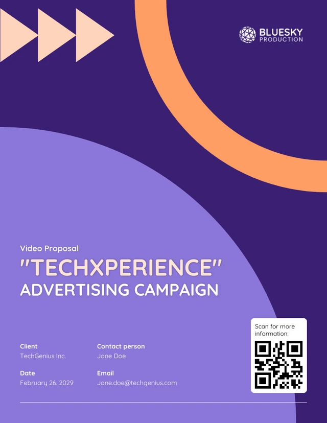 Advertising Campaign Video Proposal Template - Pagina 1