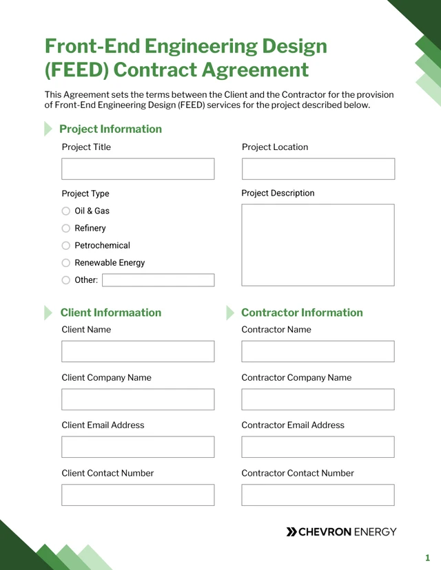 Feed Contract Template - page 1