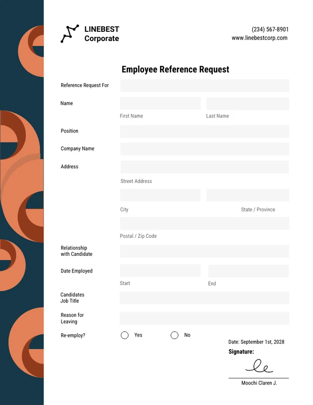 Red Minimalist Employment Forms Template