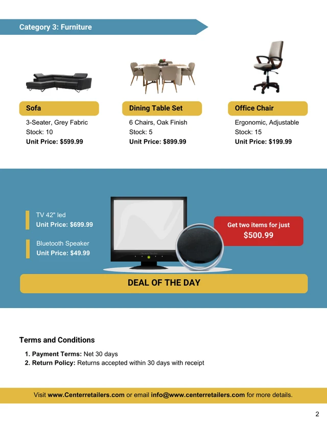 Retail Price List Template - Seite 2