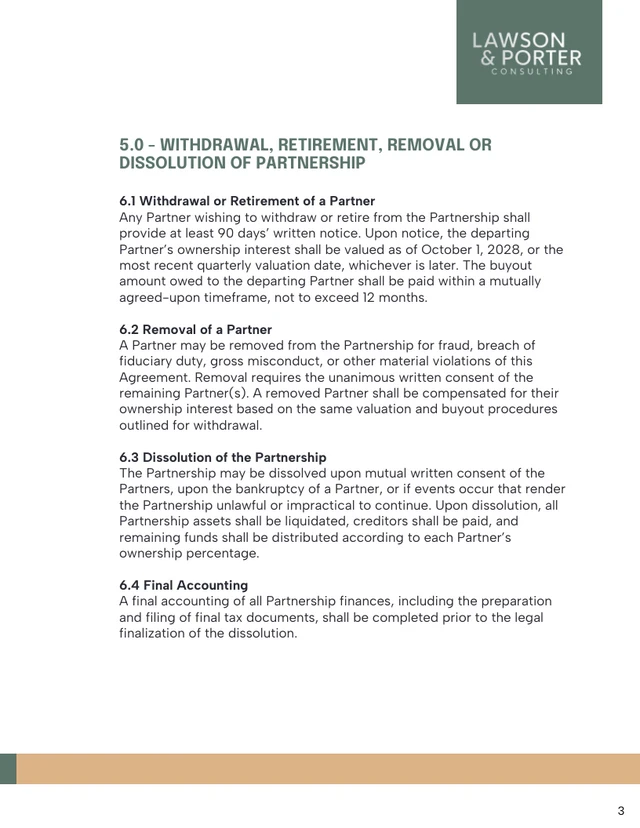 General Partnership Agreement Template - Página 3