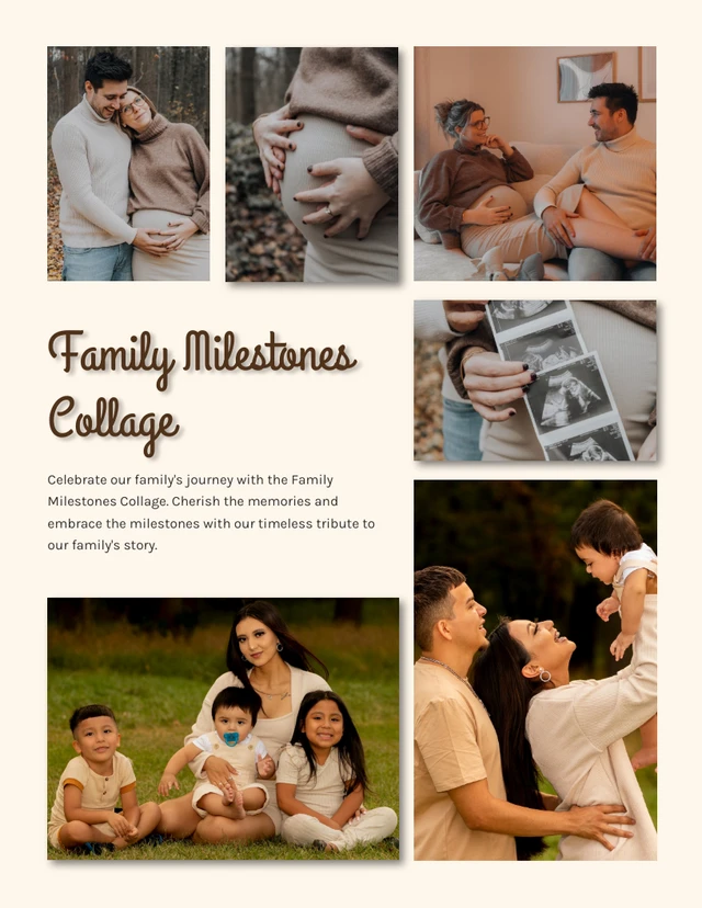 Family Milestones Collage Template
