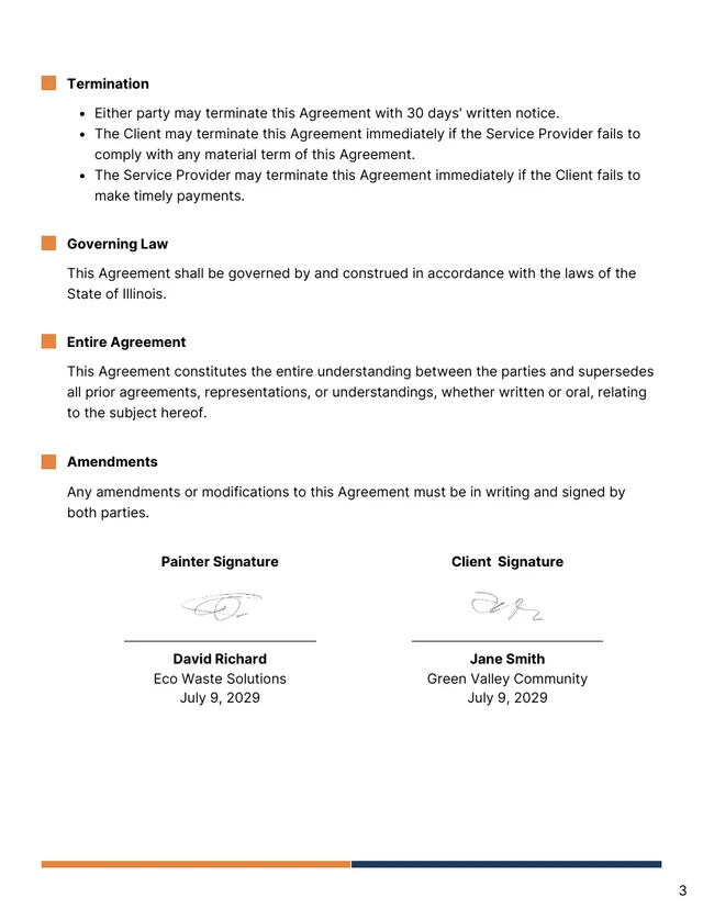 Waste Management Contract Template - Pagina 3