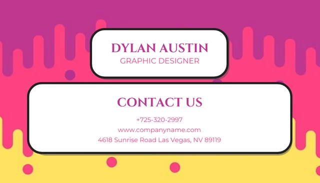 Colorful Playful Graphic Design Business Card - Seite 2