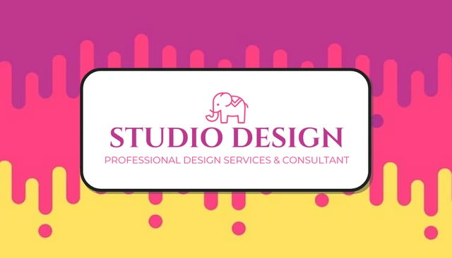 Colorful Playful Graphic Design Business Card - Page 1