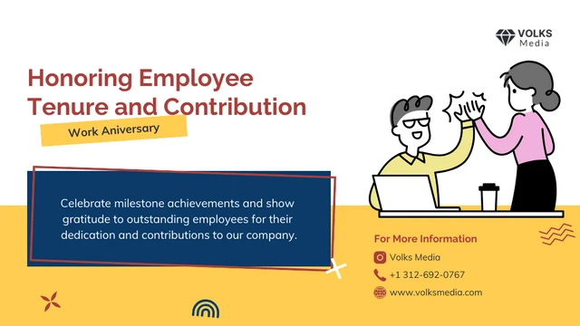 Honoring Employee Tenure and Contribution Work Anniversary Presentation - صفحة 1