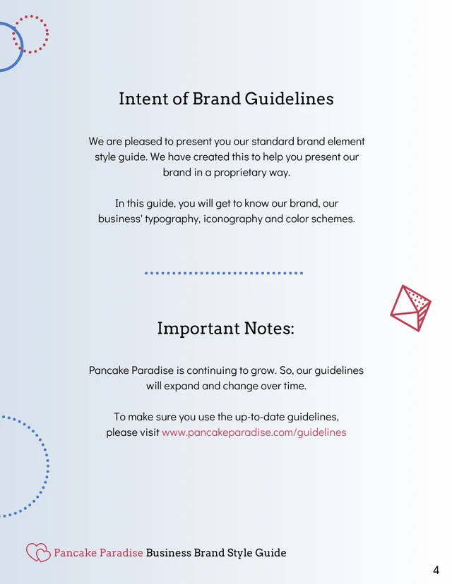 Business Restaurant Brand Style Guide Ebook - Página 4