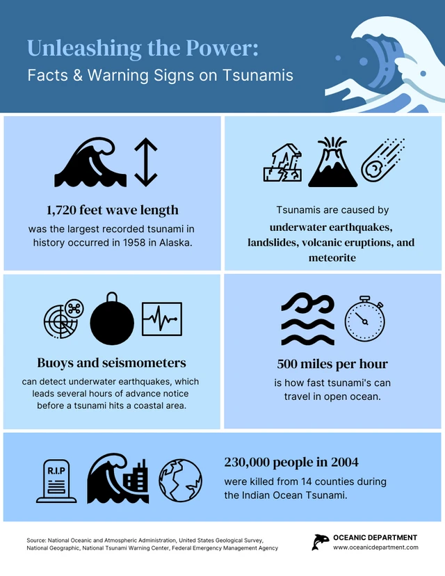 إطلاق العنان للقوة: دليل مرئي لأمواج تسونامي