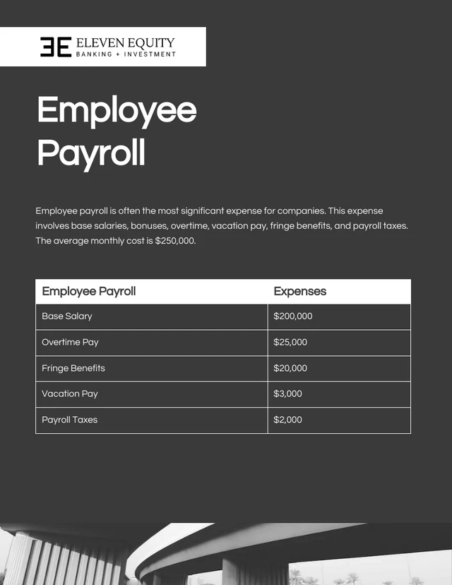 Black And White Monochrome Simple Company Payment Plan - Page 2
