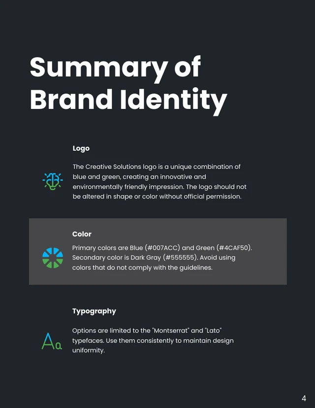 Brand Guidelines Proposal - Page 4
