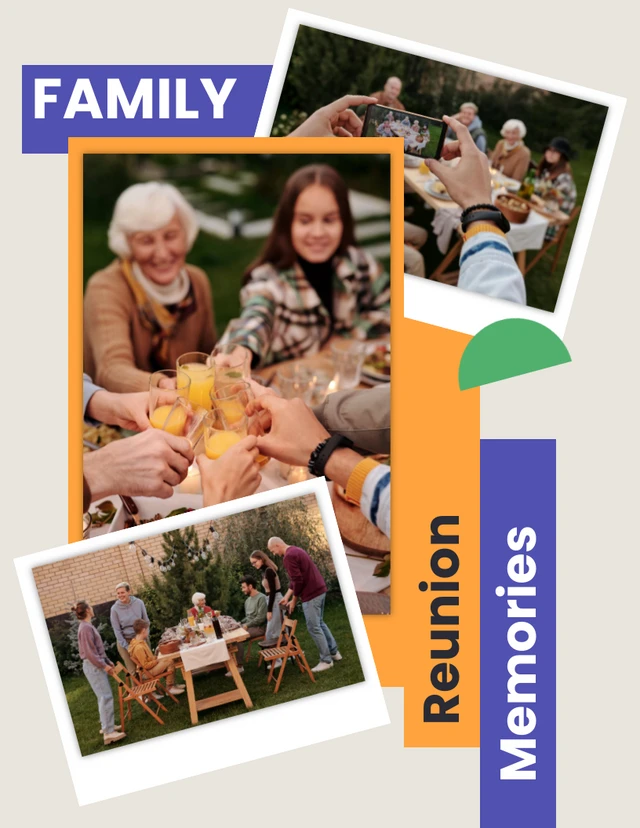 Family Reunion Memories Collage Template