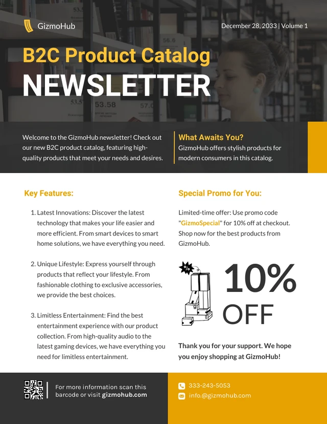 B2C Product Catalog Newsletter Template