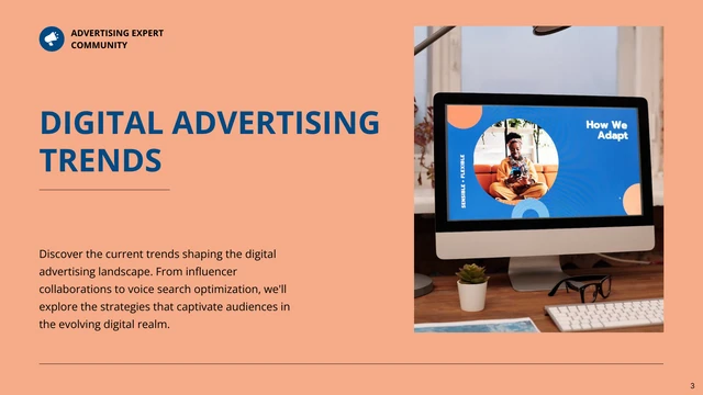 Modern Orange and Blue Advertising Presentation - Página 3