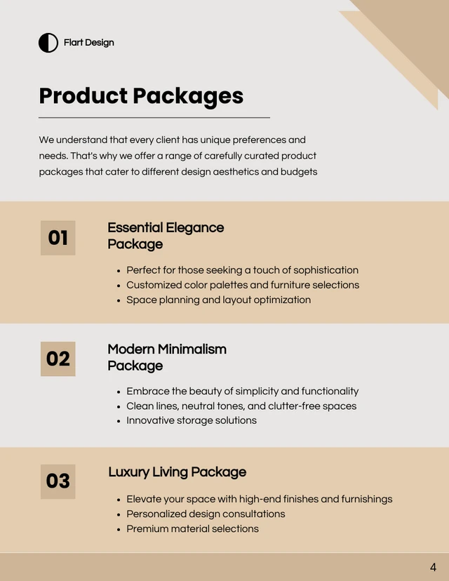 Cream and Brown Design Proposal - Page 4