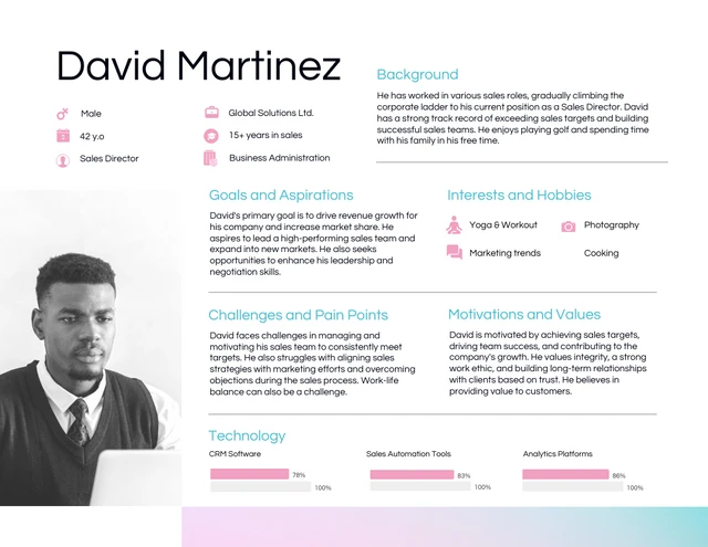 Pastel Pink Gradient Business User Persona Presentation - Page 4