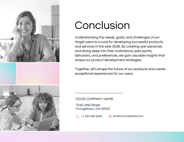 Pastel Pink Gradient Business User Persona Presentation - Seite 5