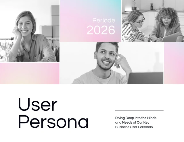 Pastel Pink Gradient Business User Persona Presentation - Page 1