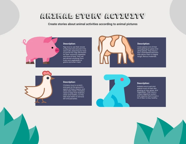 Animal Story Activity Storyboard Template