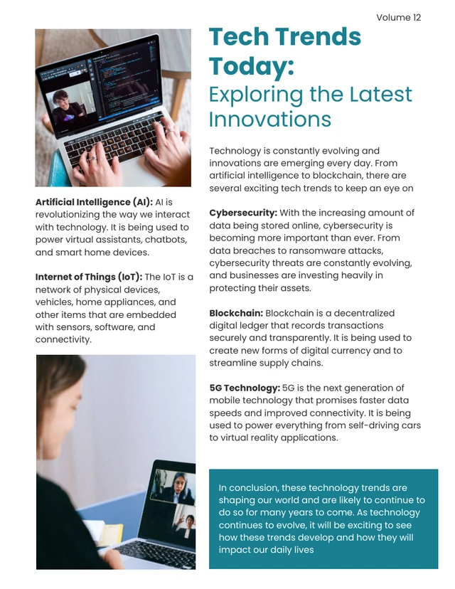 Teal Tech Trends Today Newsletter