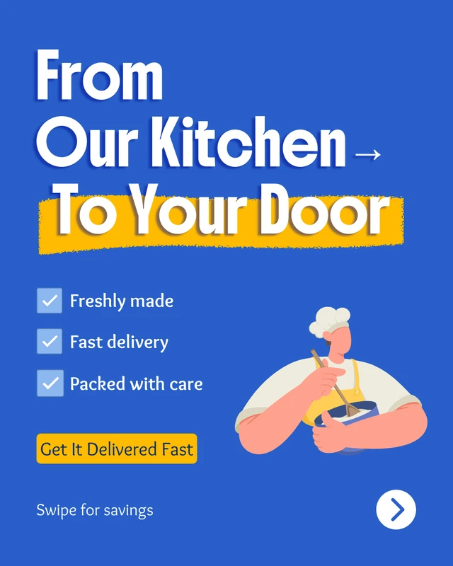 Food Delivery Promotional Social Media Carousel Template - page 3