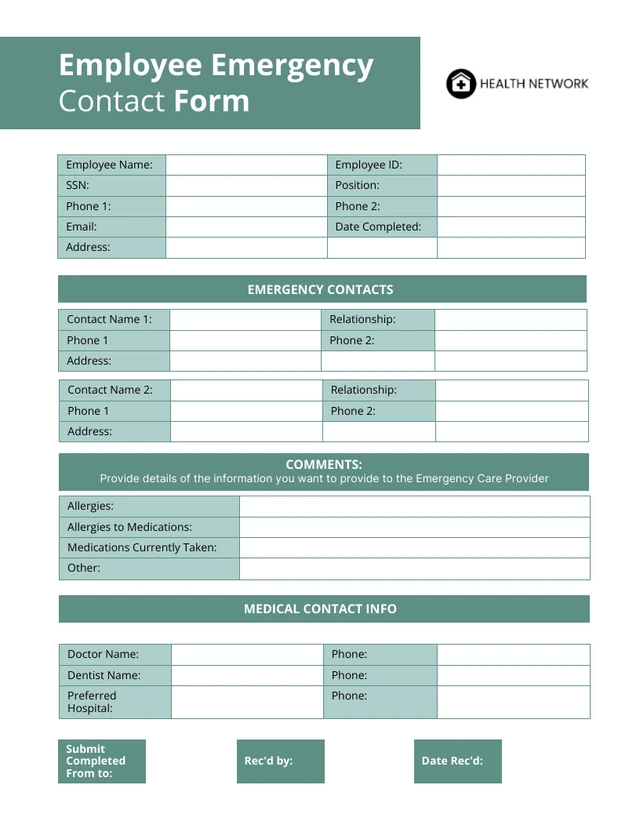 Green and White Contact Forms Template