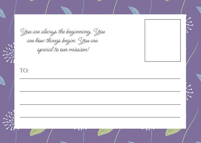 Purple Aesthetic Floral Pattern Business Thankyou Postcard - Page 2