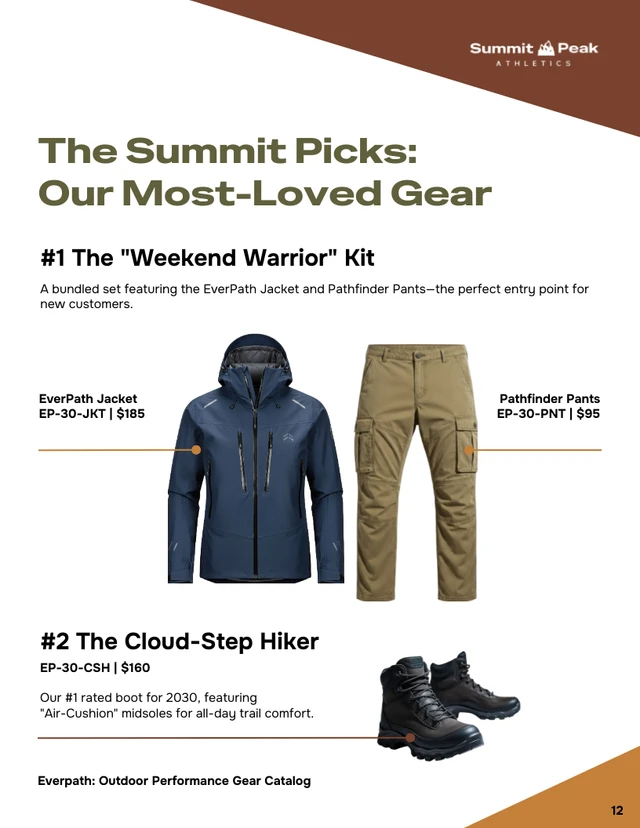 Outdoor Performance Fashion Catalog Template - Pagina 12