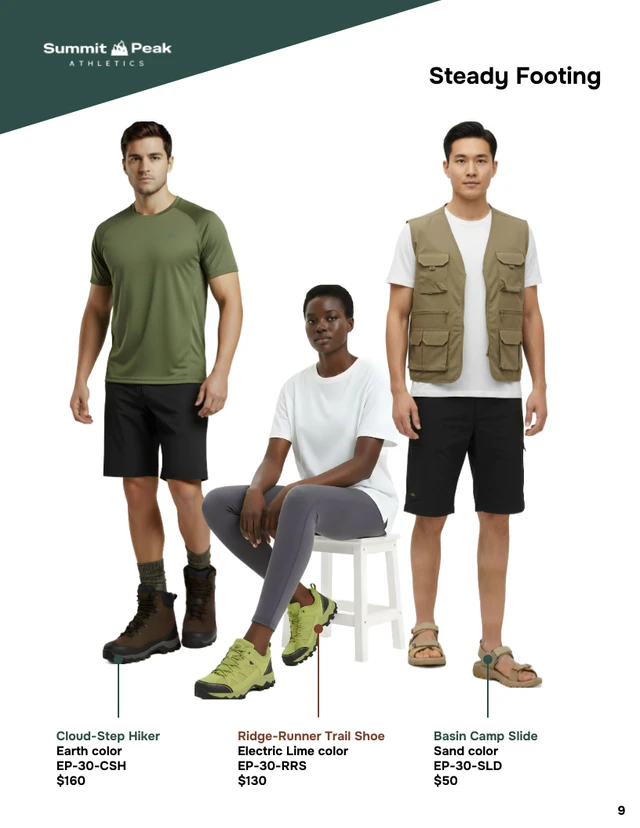 Outdoor Performance Fashion Catalog Template - Pagina 9