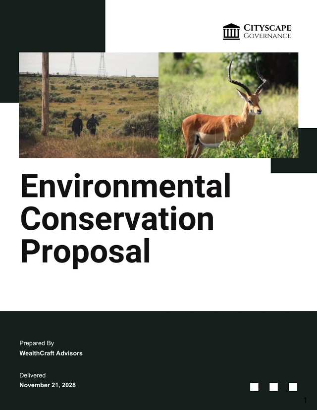 Environmental Conservation Proposal - Page 1