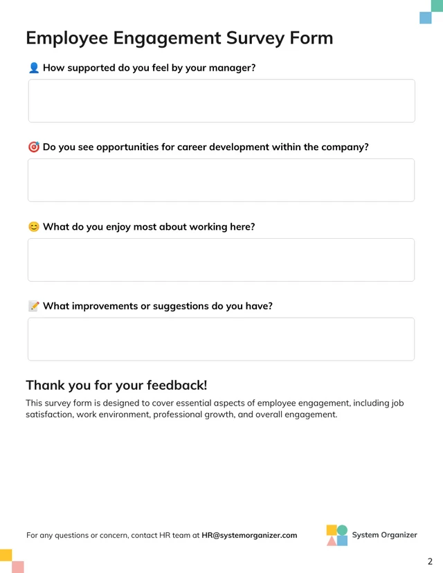 HR Employee Engagement Survey Forms - Página 2