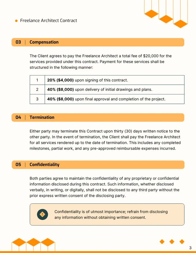 Freelance Architect Contract Template - Seite 3