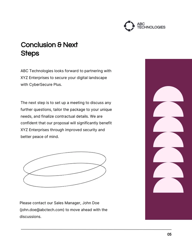 Purple And White Modern Shape Sales Proposal - Page 5