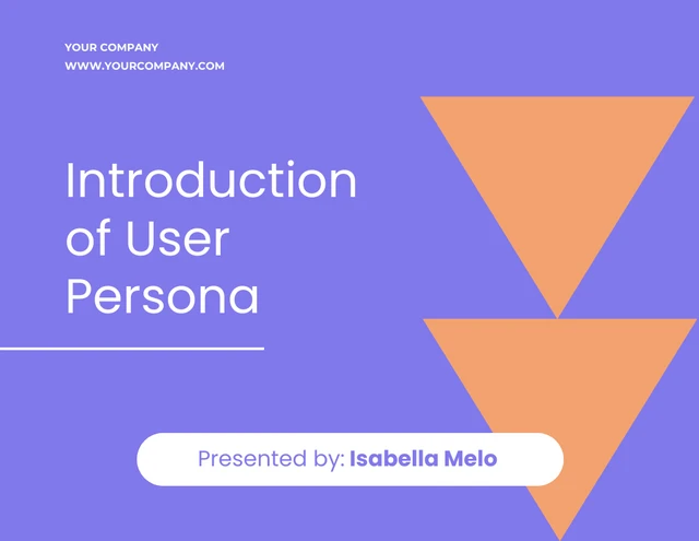 Minimalist User Persona Presentation - Page 1