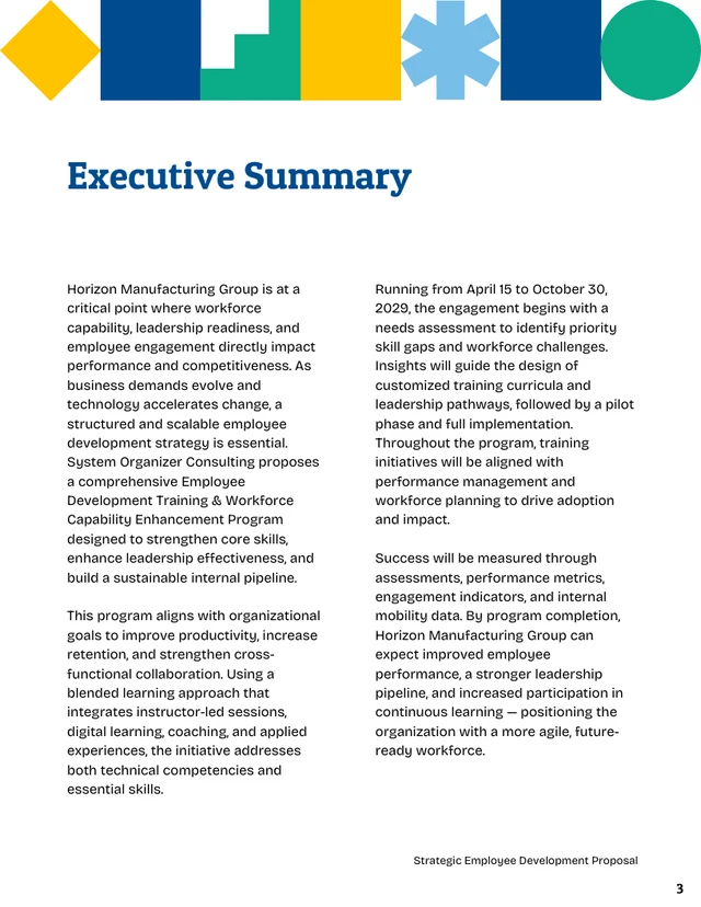 Employee Development Training Proposal Template - Pagina 3