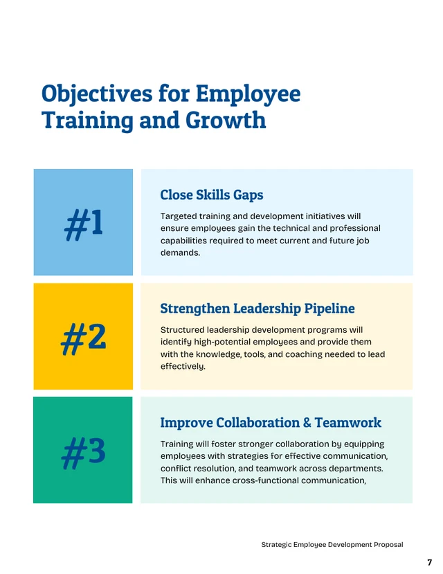 Employee Development Training Proposal Template - Pagina 7