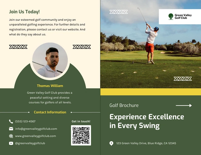 Golf Brochure Template - page 1