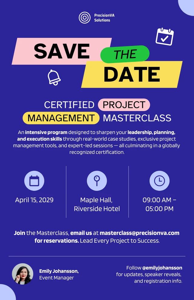 Modèle d'affiche de promotion d'événement Masterclass Template Modèle d'affiche de promotion d'événement Masterclass