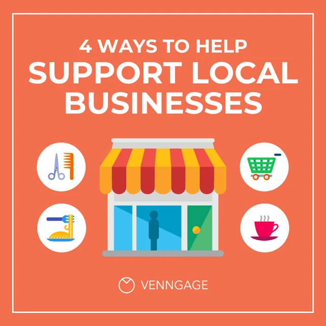 Support Local Businesses Instagram Carousel Post Slides - Página 1