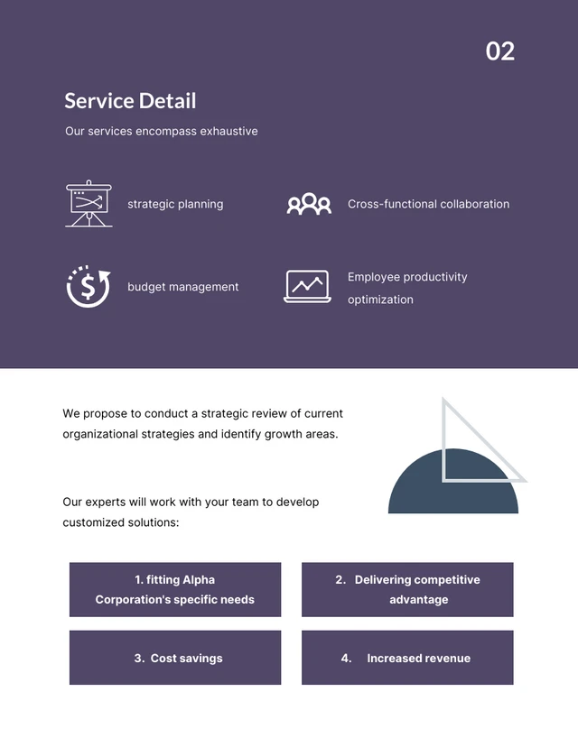 Grey And Purple Pattern Abstract Services Proposal - Page 2
