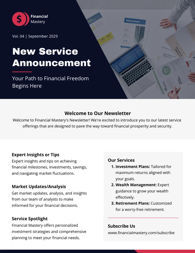 New Service Announcement Newsletter Template