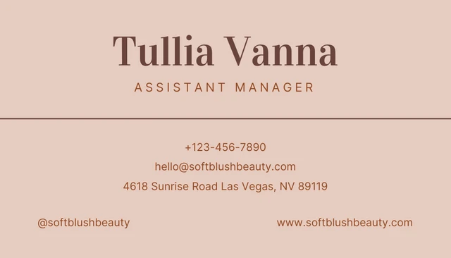 Light Brown Modern Aesthetic Texture Beauty Business Card - page 2