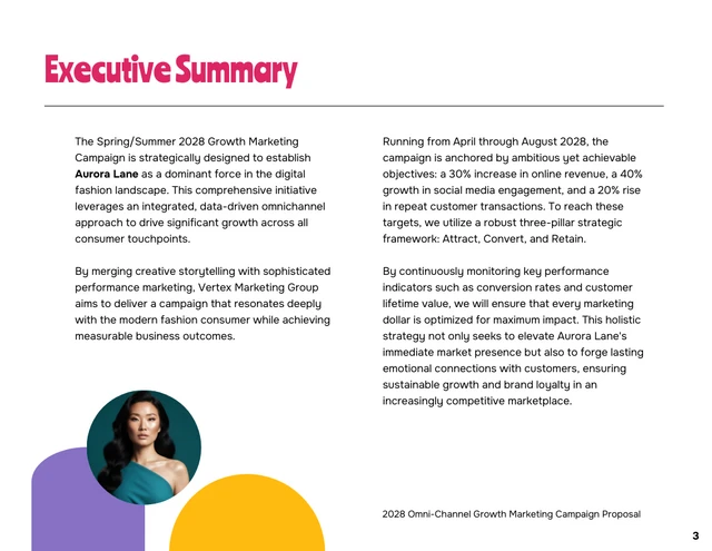 Growth Marketing Campaign Dynamic Proposal - Página 3