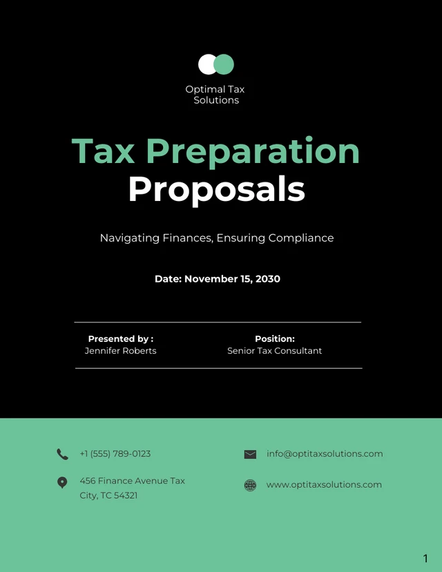 Tax Preparation Proposals - Page 1