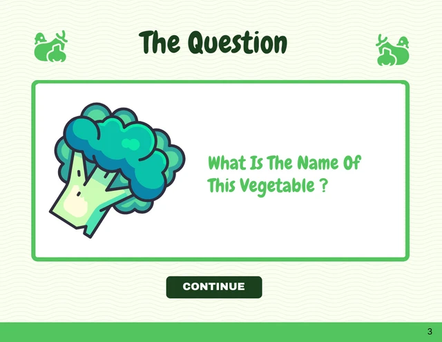 White And Green Cheerful Playful Guess Vegetables Game Presentation - Page 3