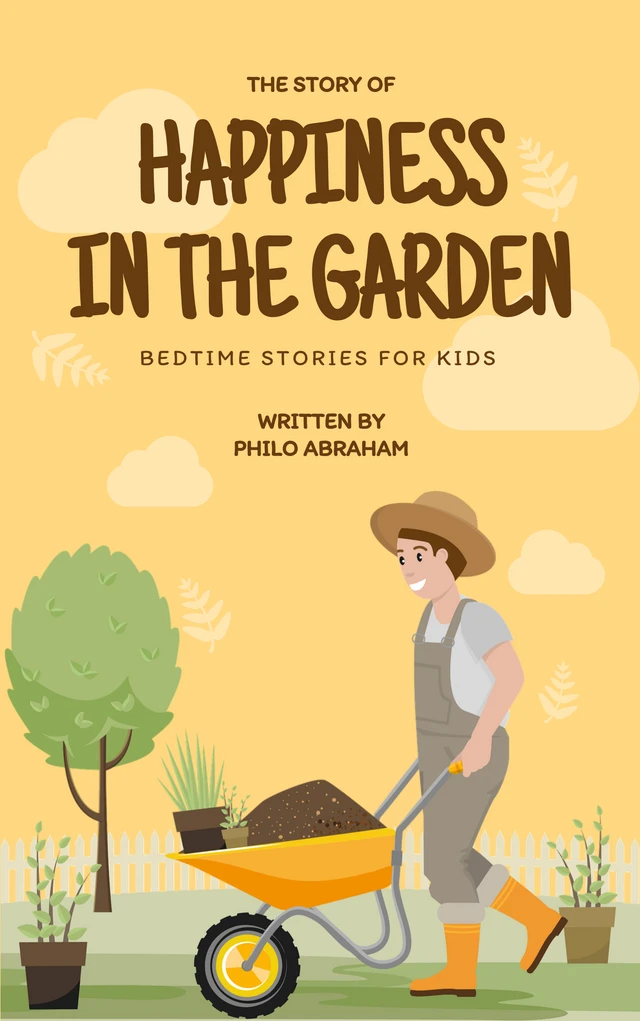 Yellow Playful Illustration Childrens Book Cover Template