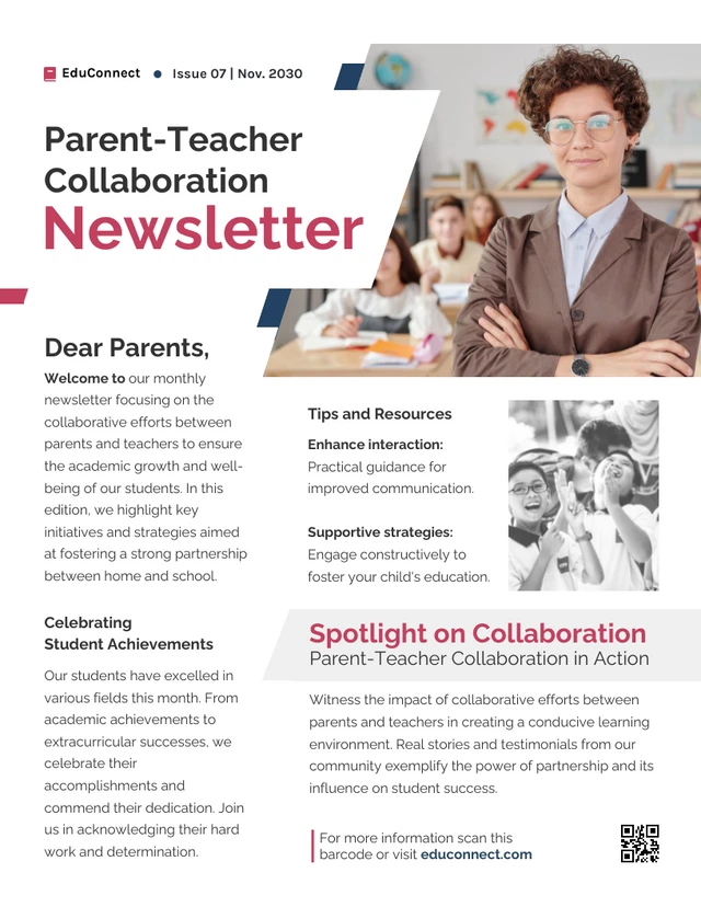 Parent-Teacher Collaboration Newsletter Template